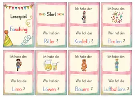 Vorschau - Spiele - 1./2. Klasse: Lesespiel Fasching/Karneval - Seite 2