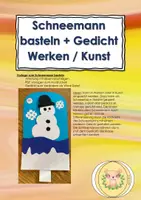 Vorschau - Unterrichtsreihen - Schneemann basteln + Gedicht Werken, Kunst - Deckblatt