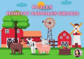 Vista previa - Juegos / Gamificación - PUZLES HÁBITAT ANIMALES GRANJA - Portada