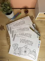 Aperçu - Feuilles d'exercices - Coloriages magiques : HIVER ❄️ - Page de couverture