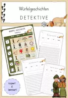 Vorschau - Arbeitsblätter - Würfelgeschichten - Detektive für Klasse 2-4 - Deckblatt