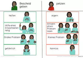 Vorschau - Mal- und Bastelvorlagen - Soziales Verhalten trainieren - Gebärdensprache - Seite 3
