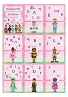 Vorschau - Aufgabenkarten - Purzelwörter - Wörter aus Buchstaben bilden - Kostüme, Fasching, Karneval - Seite 1
