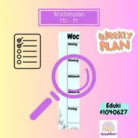 Vorschau - Anderer Materialtyp - Wochenplaner von Montag bis Freitag - Deckblatt