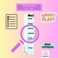 Vorschau - Anderer Materialtyp - Wochenplaner von Montag bis Sonntag - Deckblatt