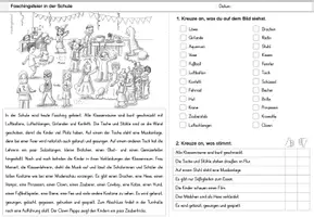 Vorschau - Arbeitsblätter - Fasching | Karneval | Lesen und verstehen | Leseverstehen | Leseverständnis | Deutsch - Seite 1