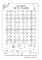 anteprima - Esercizi - Brown Owl and the Pancake Mix - WORD SEARCHES - Pagina 3