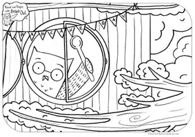 anteprima - Materiale per pittura e bricolage - Brown Owl and the Pancake Mix - COLOURING PAGES - Pagina 1