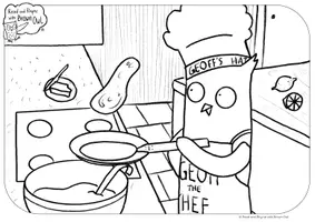 anteprima - Materiale per pittura e bricolage - Brown Owl and the Pancake Mix - COLOURING PAGES - Pagina 2