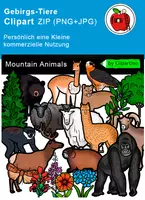 Vorschau - Poster - Cliparts-set Gebirgstiere-Tiere-KOMMERZIELL NUTZBAR - Deckblatt