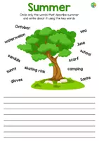 Vista previa - Hojas de trabajo - Four Seasons Worksheets - página 1