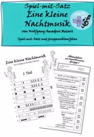 Vorschau - Arbeitsblätter - Eine kleine Nachtmusik - SpielmitSatz von Wolfgang Amadeus Mozart- Musik Klasse 4 bis 6 - Deckblatt