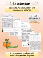 Vorschau - Arbeitsblätter - Karneval Lesetandem, verbindliche Lesezeit. - Deckblatt
