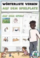 Vorschau - Arbeitsblätter - AnybookPro Material: Wörterliste "Spielplatz" - Deckblatt