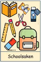 Vorschau - Bildkarten - Bild- und Wortkarten Schoolsaken / Schulsachen Niederdeutsch - Deckblatt