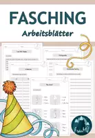 Vorschau - Arbeitsblätter - Fasching & Karneval Grundschule – Arbeitsblätter 1./2. Klasse - Deckblatt