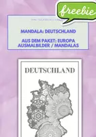 Vorschau - Arbeitsblätter - FREEBIE zu Europa Mandalas: DEUTSCHLAND MANDALA - Deckblatt