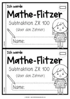 Vorschau - Arbeitsblätter - Mathe-Flitzer | Subtraktion ZR 100 mit ZÜ | Rechentempo-Training - Seite 1