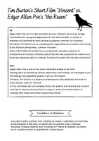 Aperçu - Feuilles d'exercices - Tim Burton’s Short Film “Vincent” vs. Edgar Allan Poe’s “the Raven” (anglais) - Page de couverture