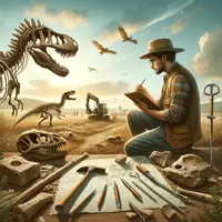 Vorschau - Arbeitsblätter - Wie Dino-Forscher Geschichte schrieben - Dinosaurier - Urzeit - Video - Arbeitsmaterial - Deckblatt