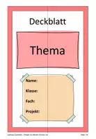 Vorschau - Arbeitsblätter - Lapbook Deckblatt als ppt (editierbar) - Seite 1