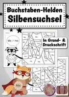 Vorschau - Arbeitsblätter - Buchstaben-Helden: Silben-Suchsel - Deckblatt