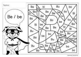 Vorschau - Arbeitsblätter - Buchstaben-Helden: Silben-Suchsel - Seite 1