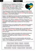 Vorschau - Arbeitsblätter - Bahamas - Cloze with solution - Countries (English) - Seite 2