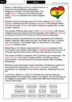 Vorschau - Arbeitsblätter - Bolivia - Cloze with solution - Countries (English) - Seite 2
