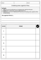 Vorschau - Arbeitsblätter - Erstellung eines Erklärvideos mit der Legetrick-Technik - Deckblatt