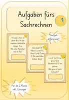 Vorschau - Stationenlernen - Karten fürs Sachrechnen ab Klasse 2 - Deckblatt