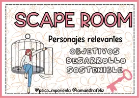 Vista previa - Juegos / Gamificación - Escape Room- Personajes Relevantes y Sostenibilidad - Portada