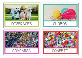 Vista previa - Unidades / Secuencias / Situaciones de Aprendizaje - 12 TARJETAS CON IMÁGENES REALES «EL CARNAVAL» - página 3