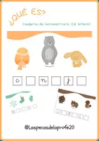 Vista previa - Hojas de trabajo - ¿Qué es? Cuaderno de lectoescritura. Vocales. - Portada