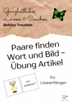 Vorschau - Spiele - Paare finden Wort und Bild in Silbenschrift - Deckblatt