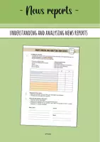 Vorschau - Arbeitsblätter - Understanding and analysing news reports - Deckblatt
