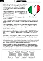 Vorschau - Arbeitsblätter - Italy - Cloze with solution - Countries (English) - Seite 1