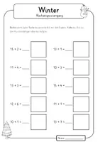 Vorschau - Arbeitsblätter - Rechenspaziergang - Winter: 1. Klasse (ZR20 - Addition - ohne ZÜ) - Seite 3