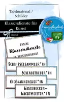 Vorschau - Anderer Materialtyp - Klassendienste im Kunstunterricht: Tafelmaterial / Schilder - Deckblatt