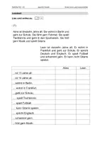 Vorschau - Arbeitsblätter - DaZ/DaF A0-A1: Freizeit und Sport/ Lesetexte - Deckblatt