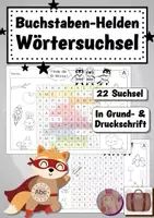Vorschau - Arbeitsblätter - Buchstaben-Helden: Wörter-Suchsel - Deckblatt