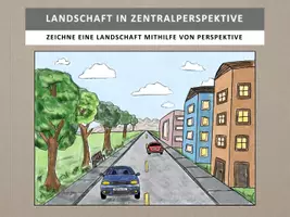Vorschau - Stundenentwürfe - Landschaft in Zentralperspektive – Schritt-für-Schritt-Anleitung (Buntstiftzeichnung) - Seite 1