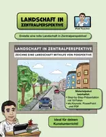 Vorschau - Stundenentwürfe - Landschaft in Zentralperspektive – Schritt-für-Schritt-Anleitung (Buntstiftzeichnung) - Deckblatt