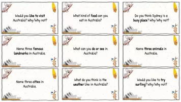 Vorschau - Arbeitsblätter - Australia - Gesamte Einheit (Animals, Great Barrier Reef, Aboriginals, Quiz, Stop & Swap Karten...) - Seite 1