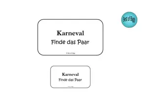 Vorschau - Spiele - Fasching Spiel Finde das Paar DaZ DaF A1 A2 - Seite 3
