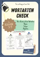 Vorschau - Arbeitsblätter - Der Wortarten-Check I Kurz und knapp auf einer Seite I Wortarten unterscheiden - Deckblatt