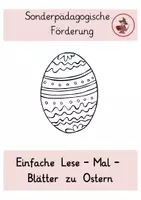 Vorschau - Mal- und Bastelvorlagen - Ostern - einfache Lese-Mal-Blätter - Deckblatt