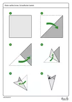 Vorschau - Arbeitsblätter - Schneeflocken basteln aus Papier (falten und schneiden) - Seite 1