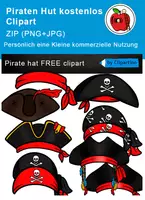 Vorschau - Stundenentwürfe - Piraten Hut clipart - Deckblatt