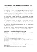Vorschau - Stundenentwürfe - "Argumentativer Brief/Begründeter Brief" - Klasse 7-8 (Stundenverlauf) - Seite 1